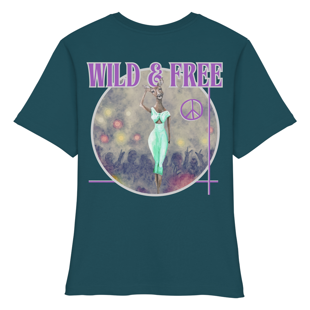 Bio Women Shirt - Kalli Wife "Wild & Free" - Fitted Ladies Organic Shirt