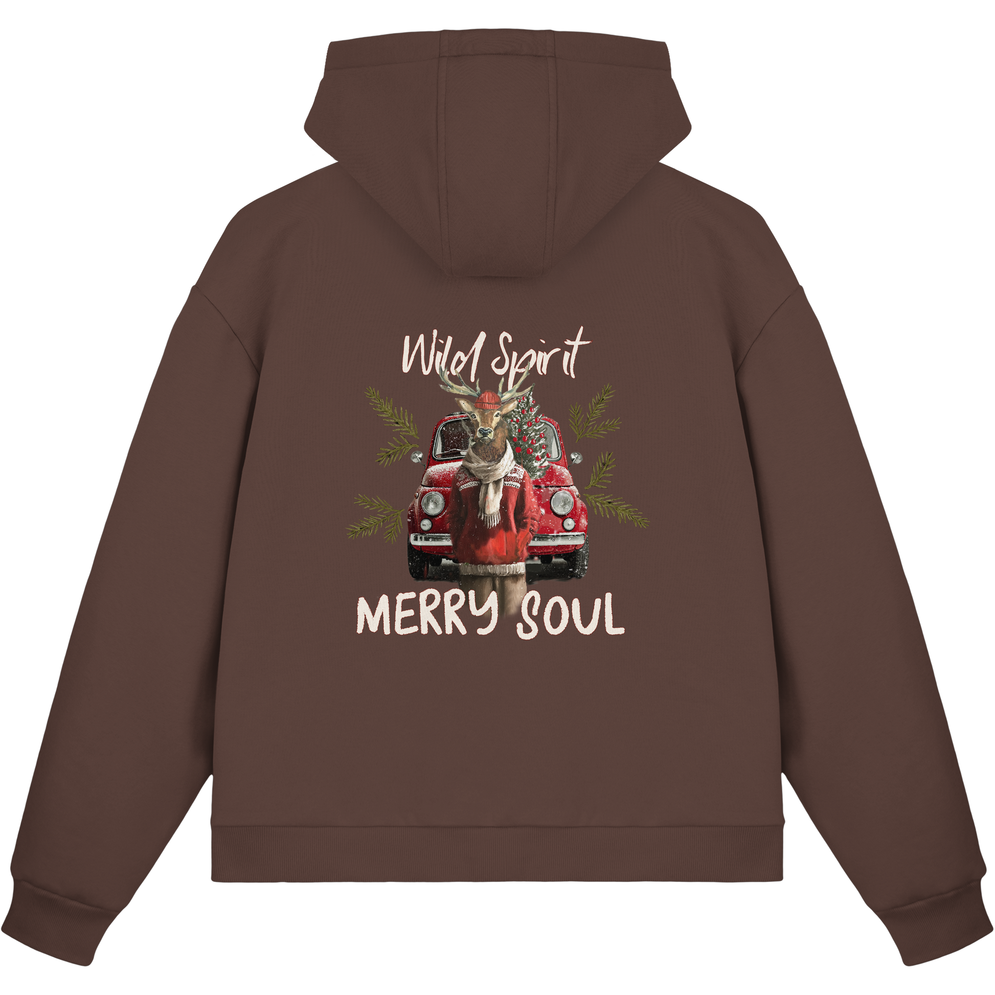 Kalli Red X-Mas Fluffy Zipper - Fluffy Boxcut Zipper