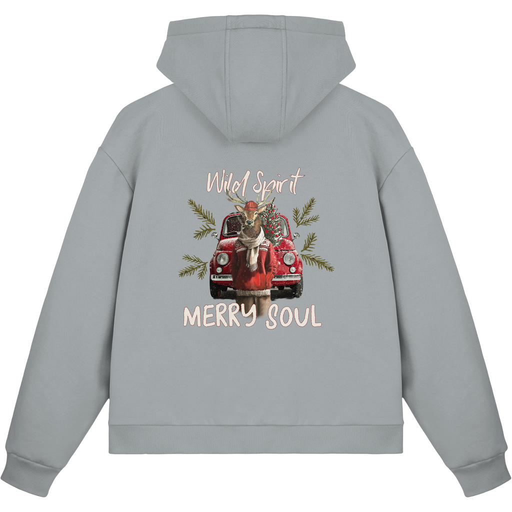 Kalli Red X-Mas Fluffy Zipper - Fluffy Boxcut Zipper