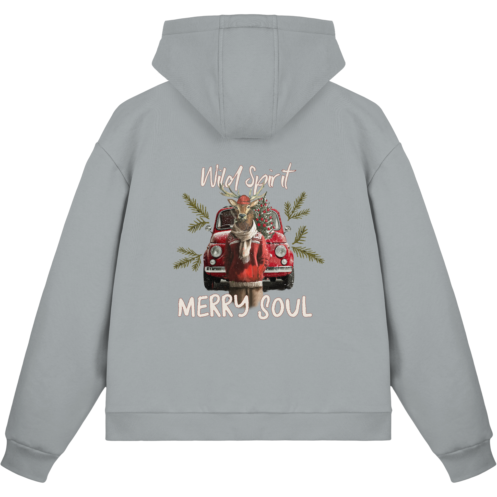 Kalli Red X-Mas Fluffy Zipper - Fluffy Boxcut Zipper