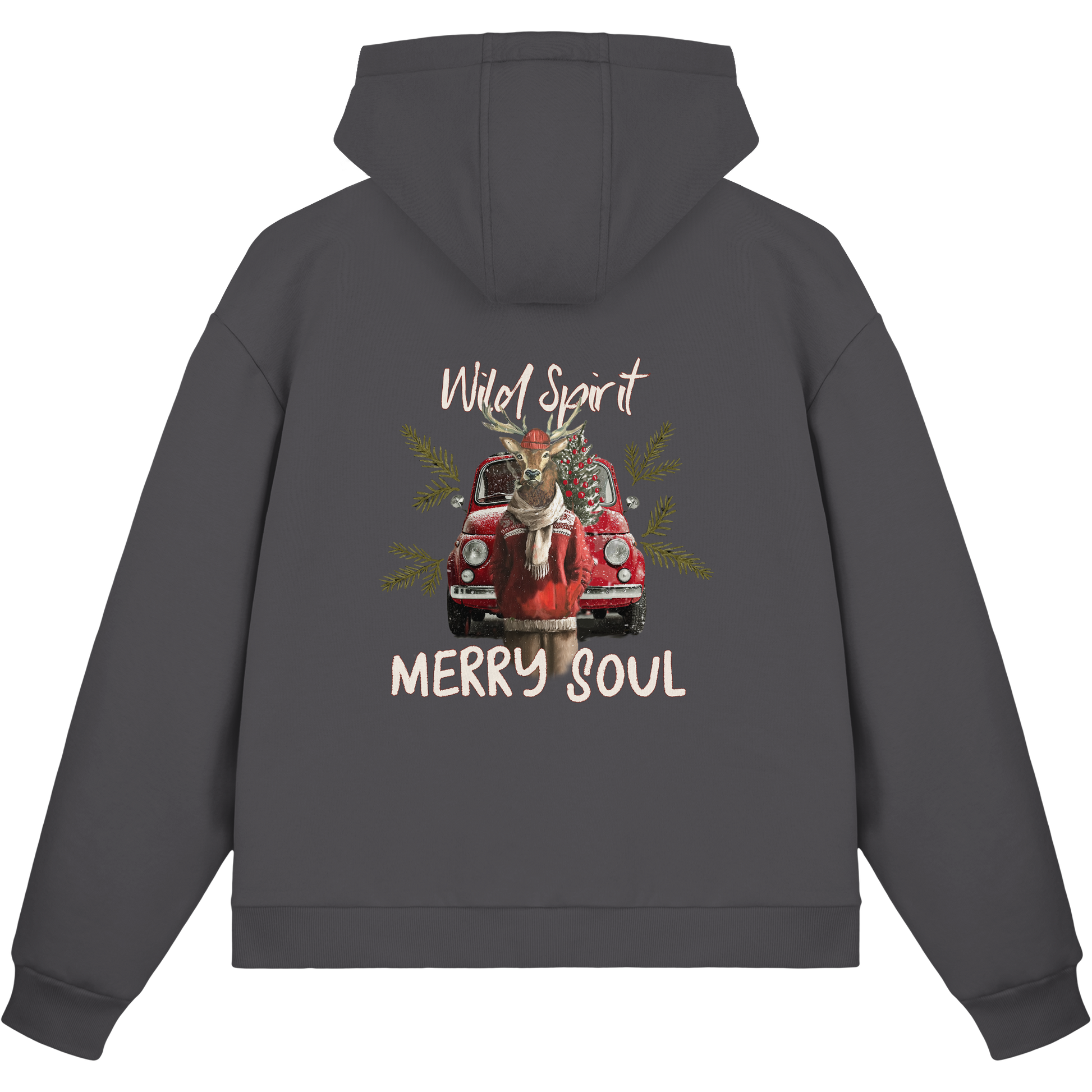 Kalli Red X-Mas Fluffy Zipper - Fluffy Boxcut Zipper