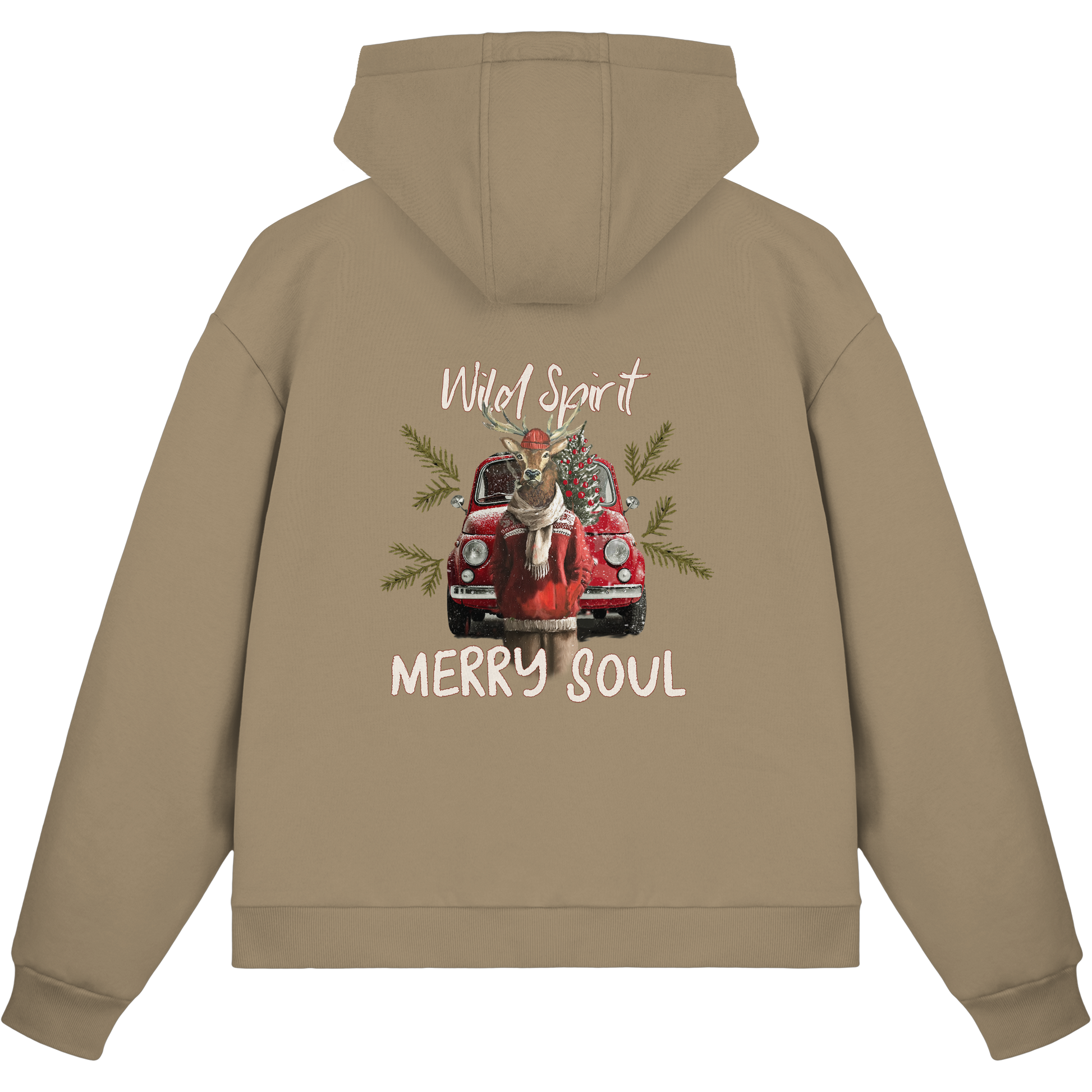 Kalli Red X-Mas Fluffy Zipper - Fluffy Boxcut Zipper