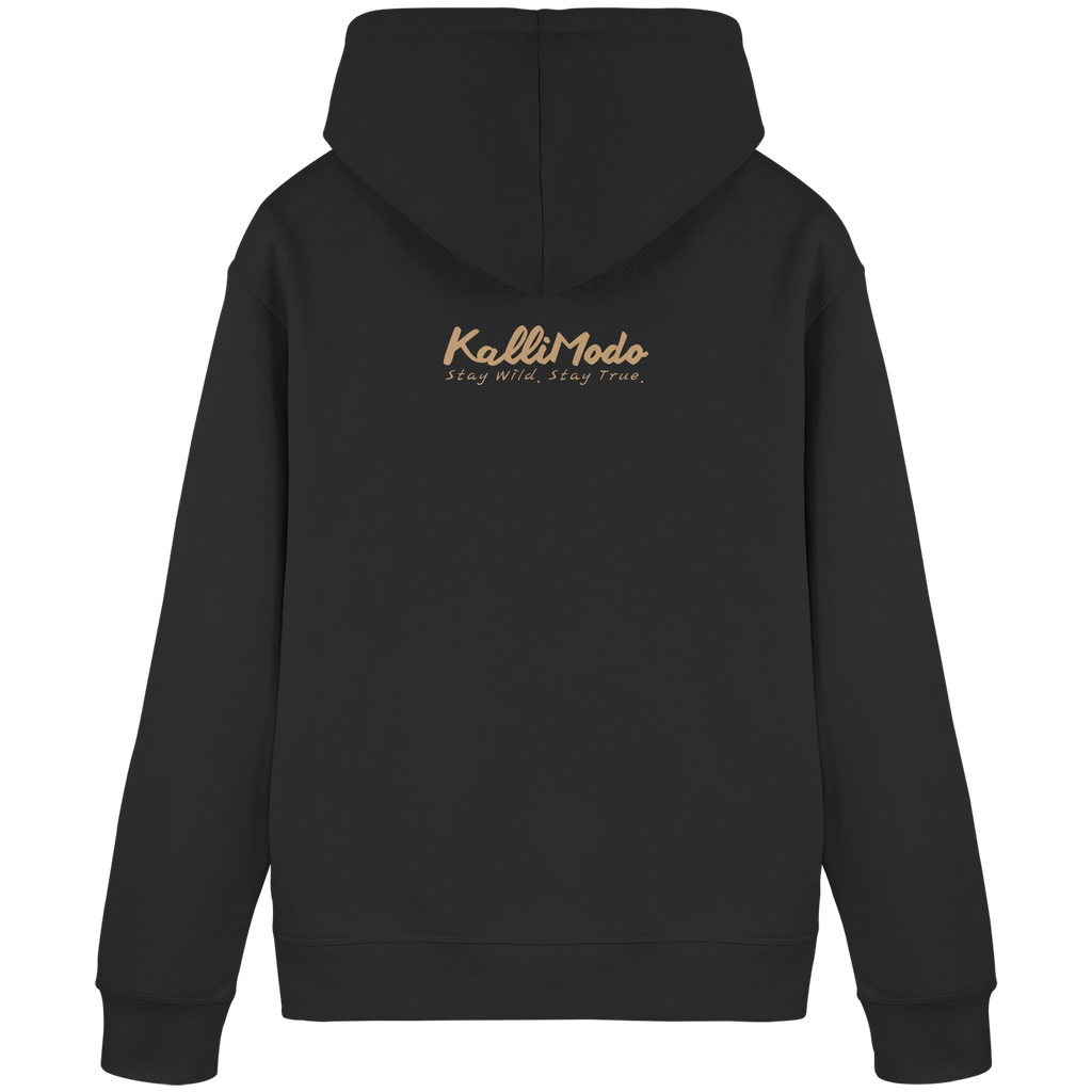 Organic Hoodie Kalli Brother two "Excuse Me" Frontprint - Organic Basic Hoodie