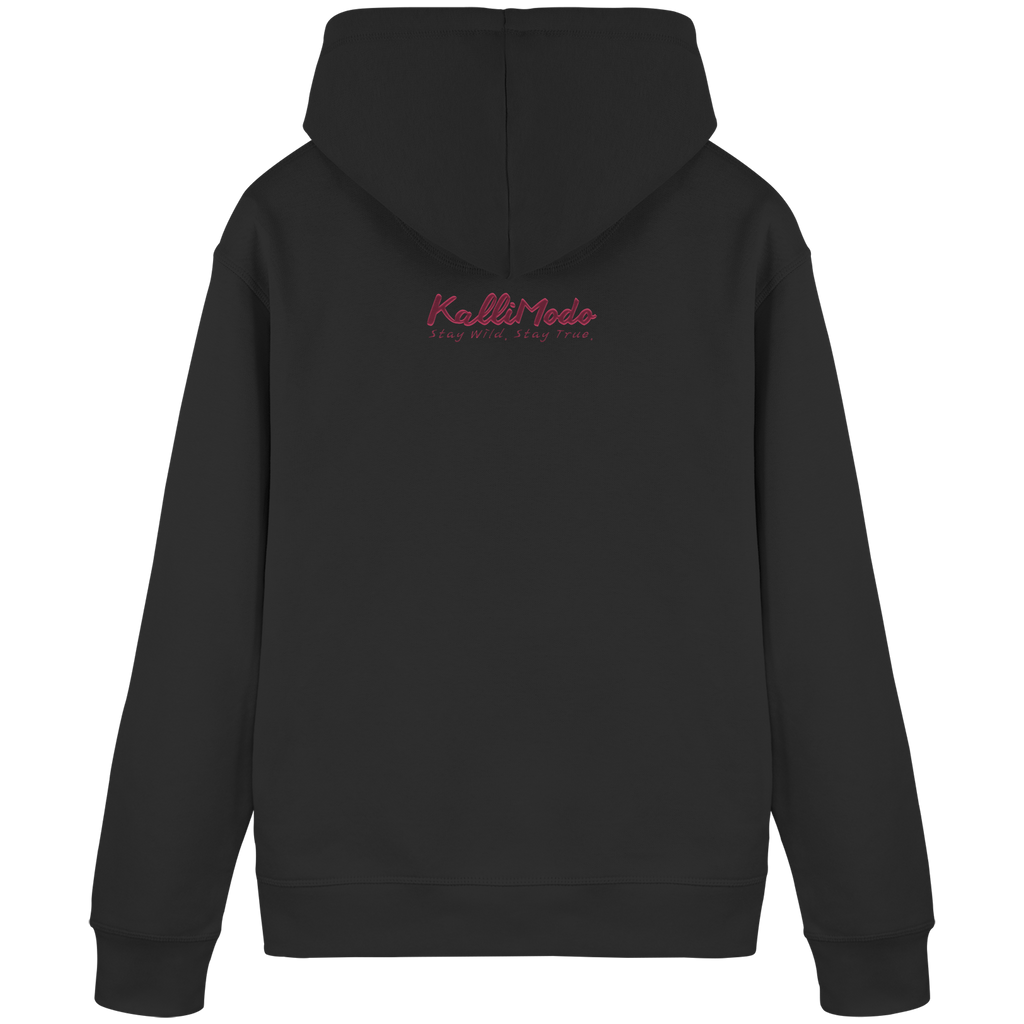 Organic Basic Hoodie Kallis "Rose Beast" Frontprint - Organic Basic Hoodie