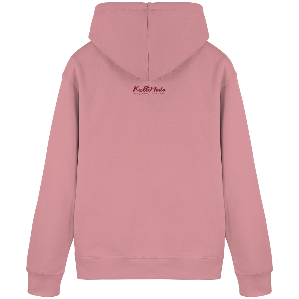 Organic Basic Hoodie Kallis "Rose Beast" (Frontprint) - Organic Basic Hoodie