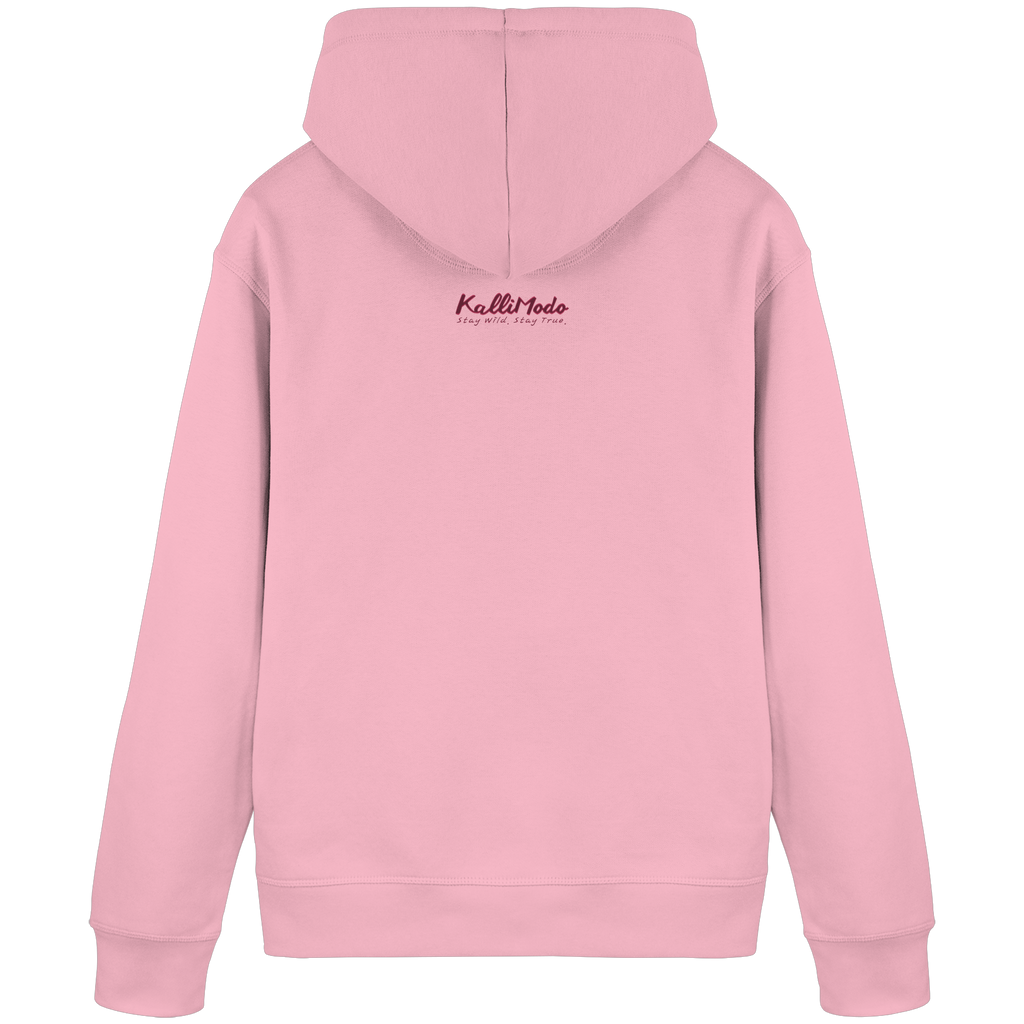 Organic Basic Hoodie Kallis "Rose Beast" (Frontprint) - Organic Basic Hoodie