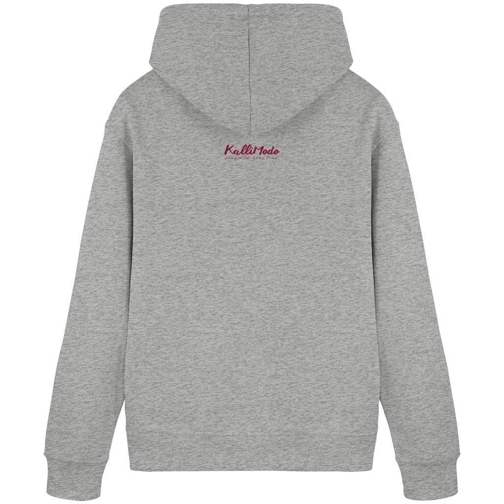Organic Basic Hoodie Kallis "Rose Beast" (Frontprint) - Organic Basic Hoodie