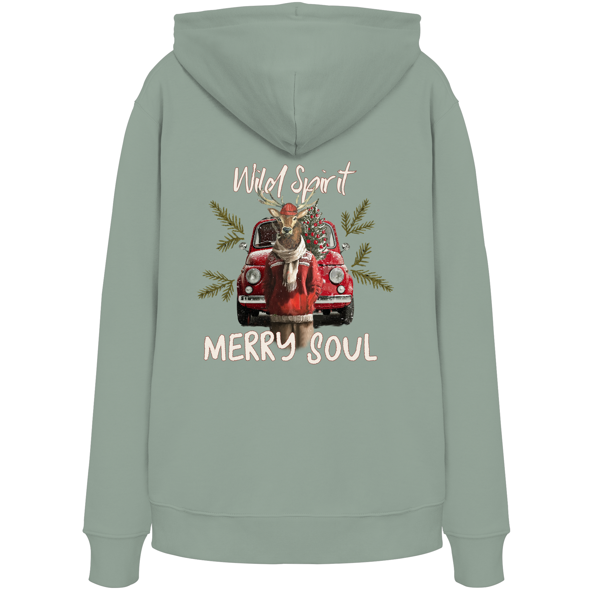 Kalli Red X-Mas Organic Hoodie -Hoodie - Organic Hoodie