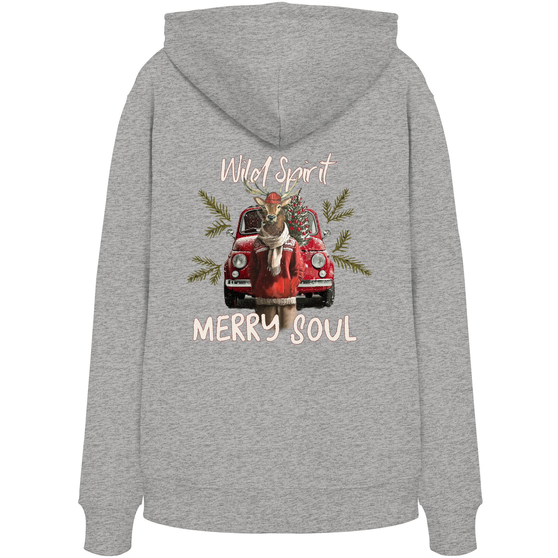 Kalli Red X-Mas Organic Hoodie -Hoodie - Organic Hoodie