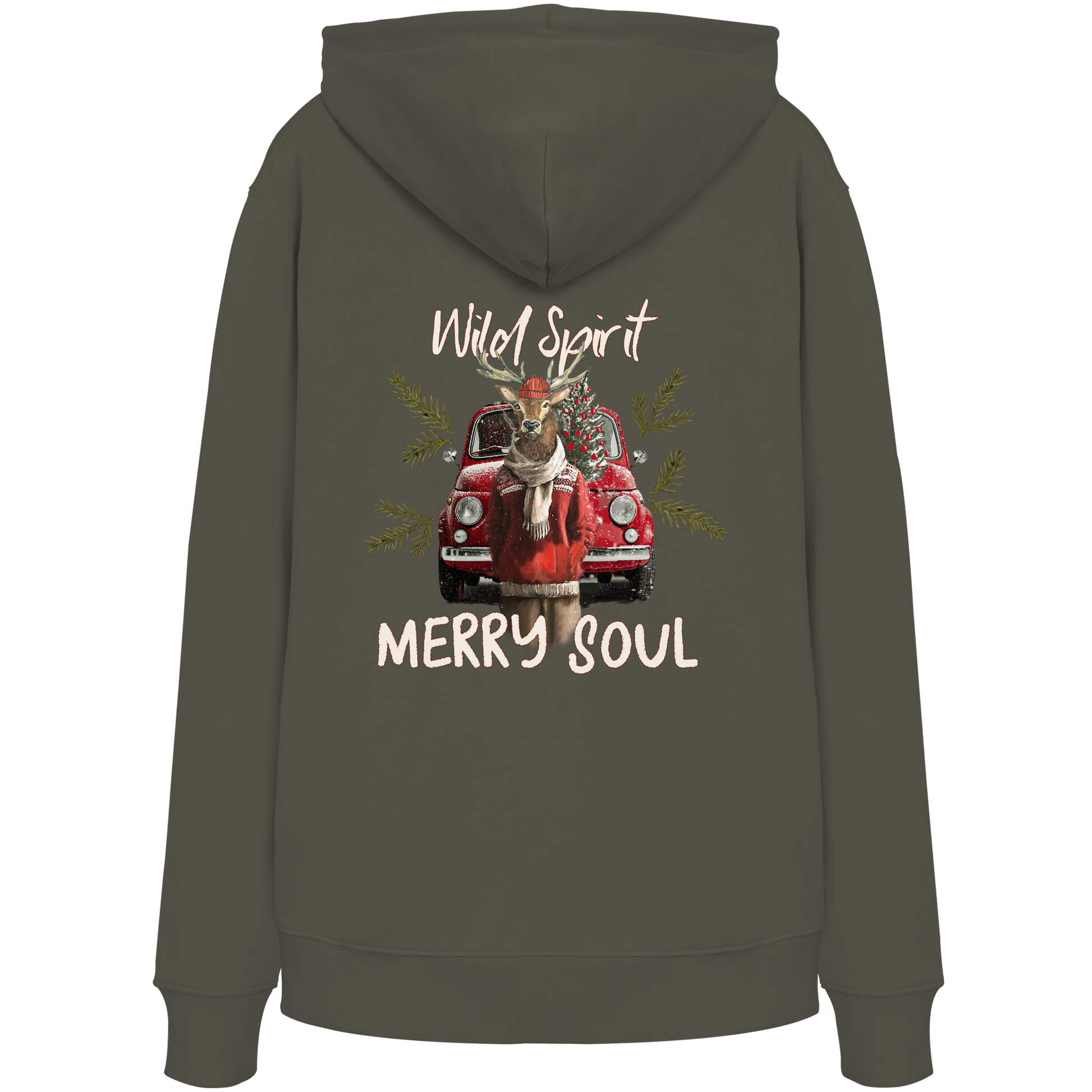 Kalli Red X-Mas Organic Hoodie -Hoodie - Organic Hoodie