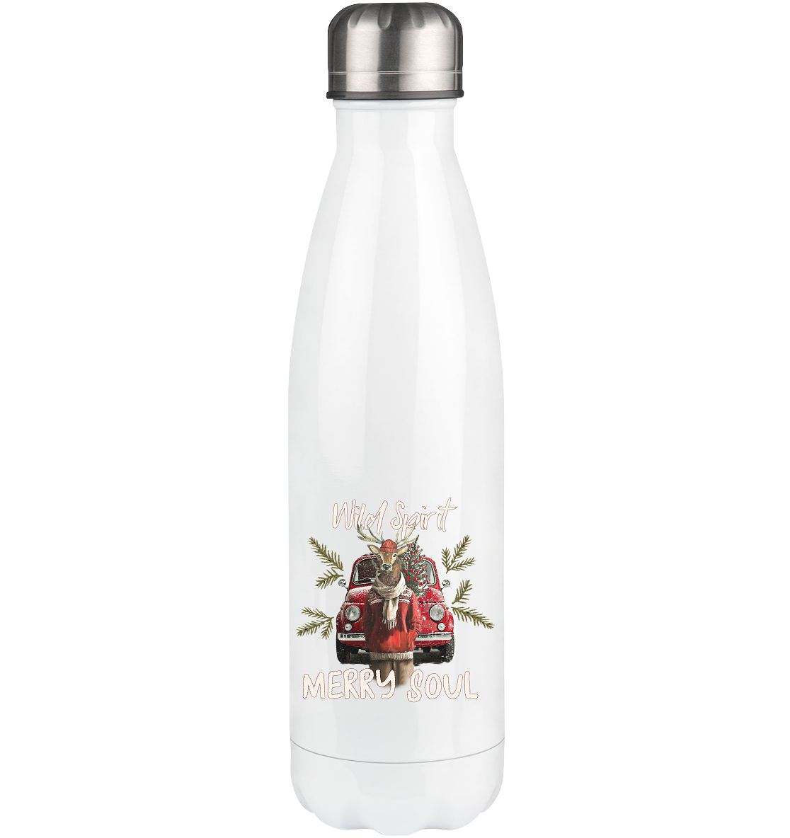 Kalli Red X-Mas Bottle - thermal bottle 500ml