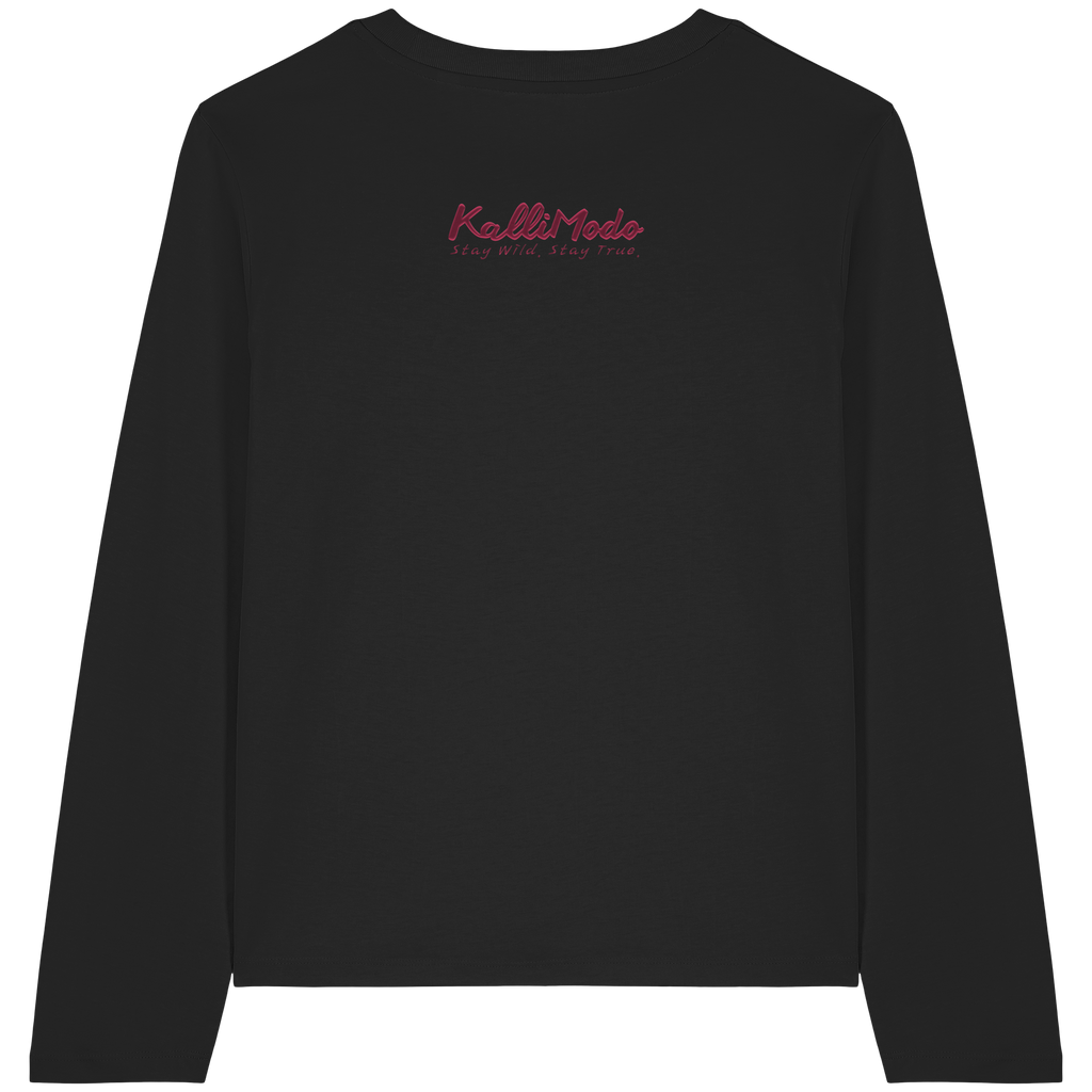 Organic Longleeve "Rose Beast" (Frontprint) - Womens Organic Longsleeve T-Shirt