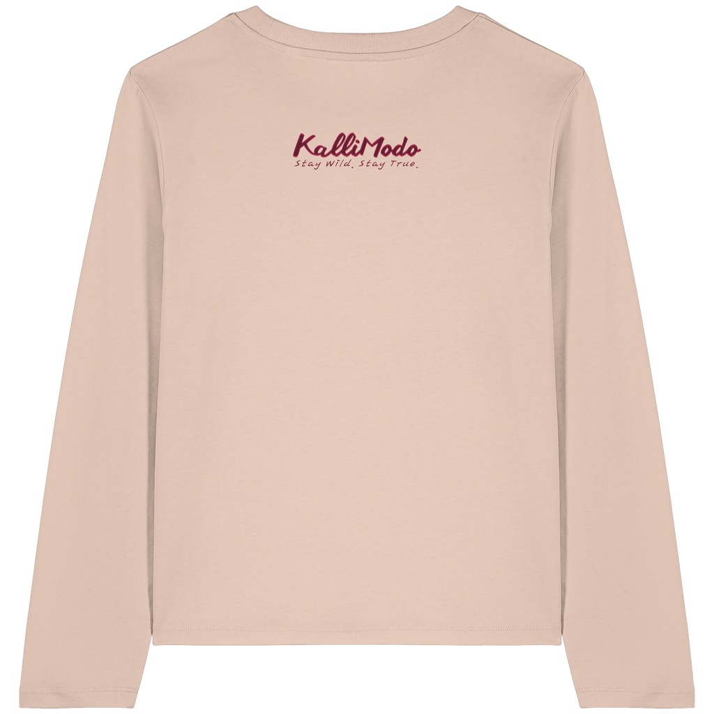 Organic Longleeve "Rose Beast" (Frontprint) - Womens Organic Longsleeve T-Shirt