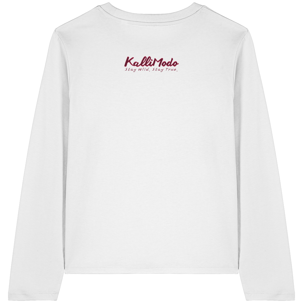 Organic Longleeve "Rose Beast" (Frontprint) - Womens Organic Longsleeve T-Shirt