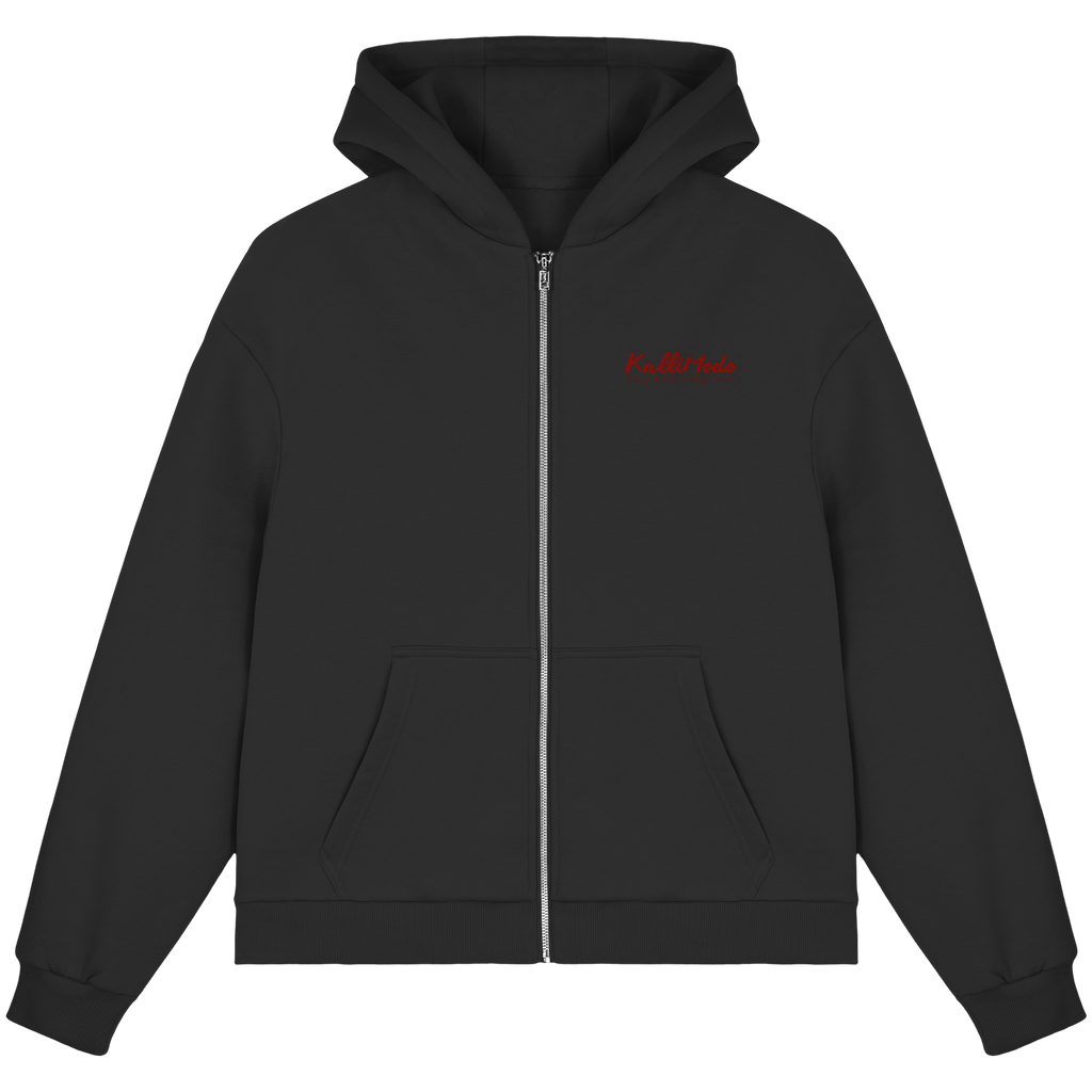 Zipper Hoodie Kalli "Platzhirsch" - Fluffy Boxcut Zipper