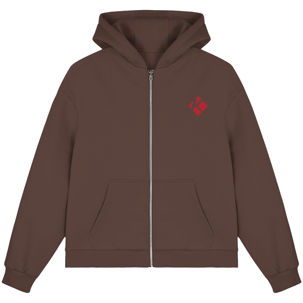 Kalli Red X-Mas Fluffy Zipper - Fluffy Boxcut Zipper