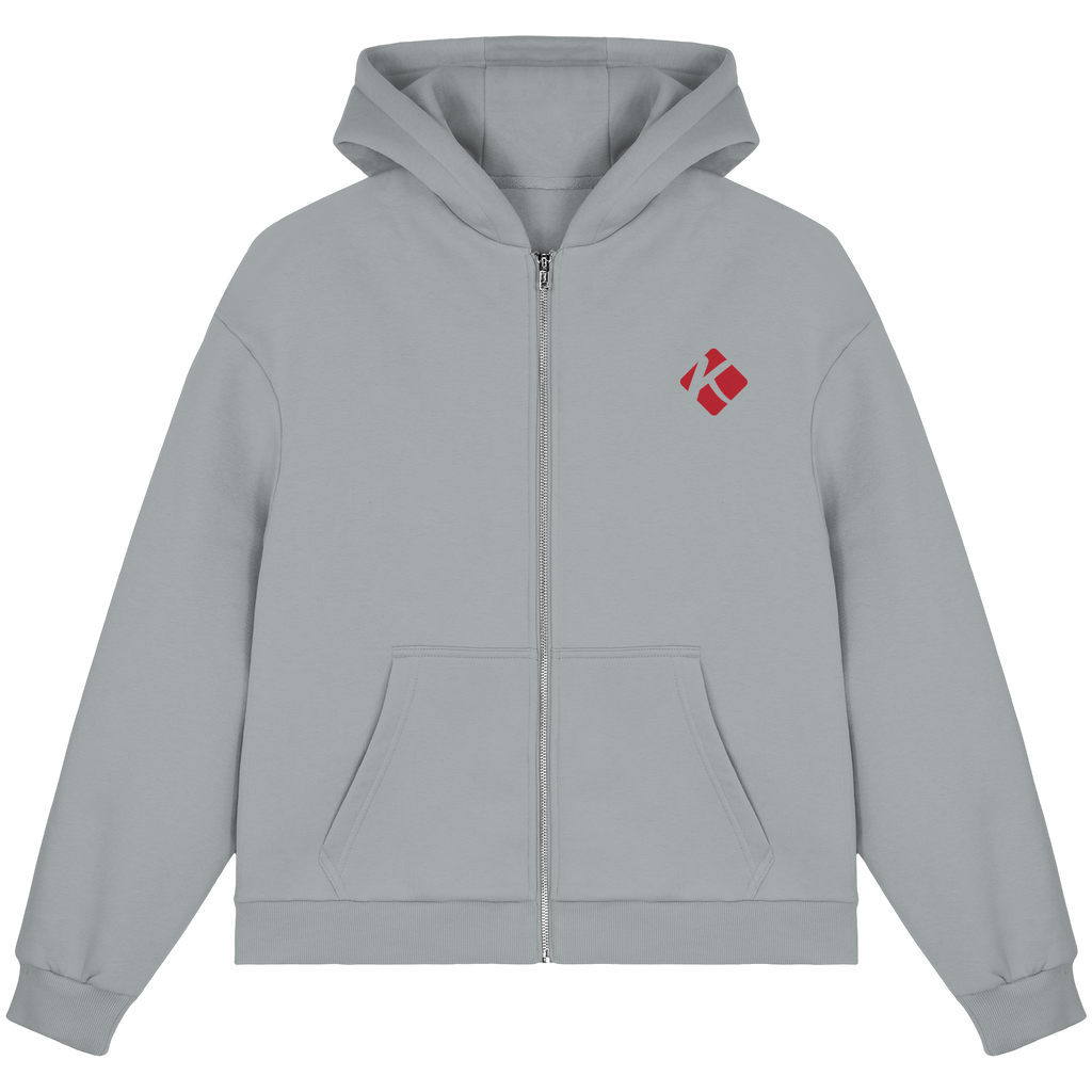 Kalli Red X-Mas Fluffy Zipper - Fluffy Boxcut Zipper