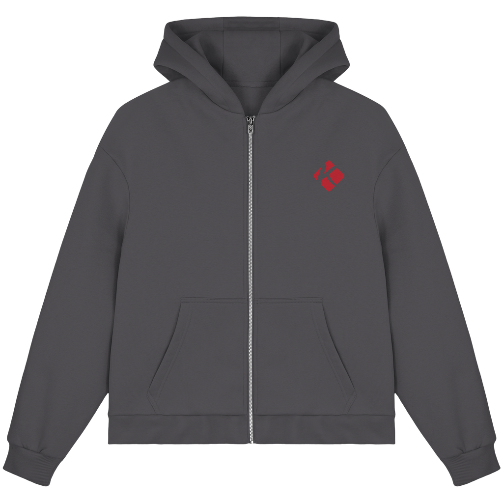 Kalli Red X-Mas Fluffy Zipper - Fluffy Boxcut Zipper