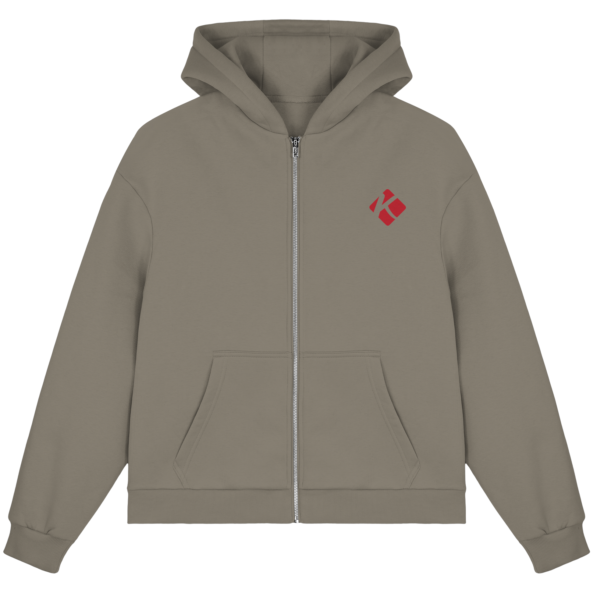 Kalli Red X-Mas Fluffy Zipper - Fluffy Boxcut Zipper