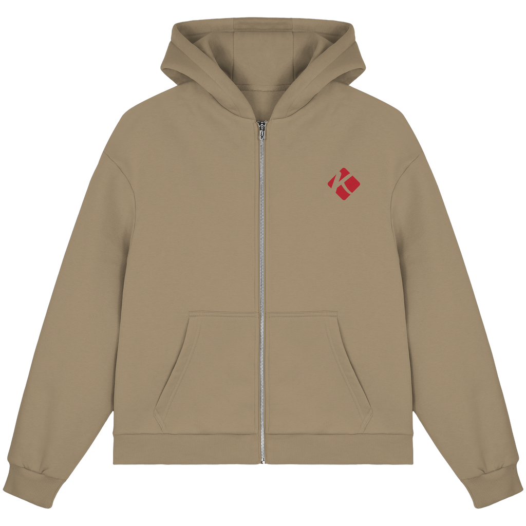 Kalli Red X-Mas Fluffy Zipper - Fluffy Boxcut Zipper