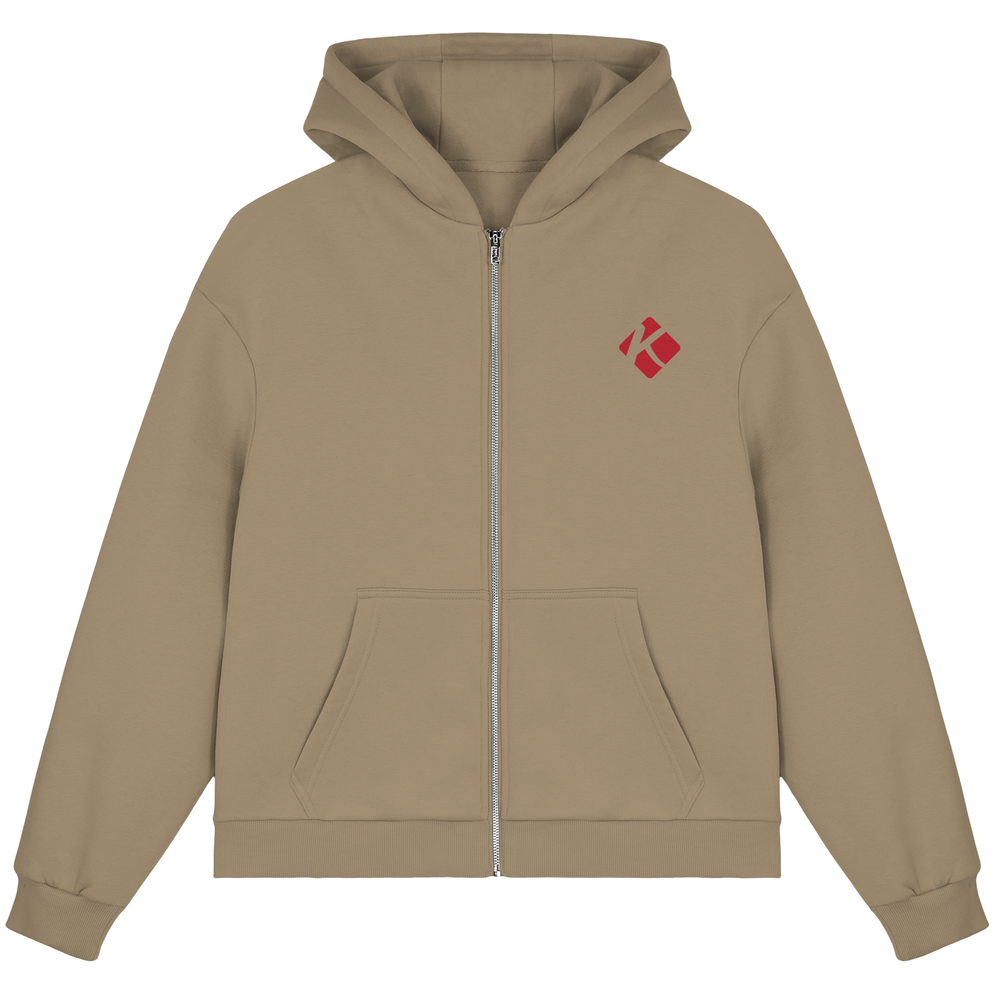 Kalli Red X-Mas Fluffy Zipper - Fluffy Boxcut Zipper