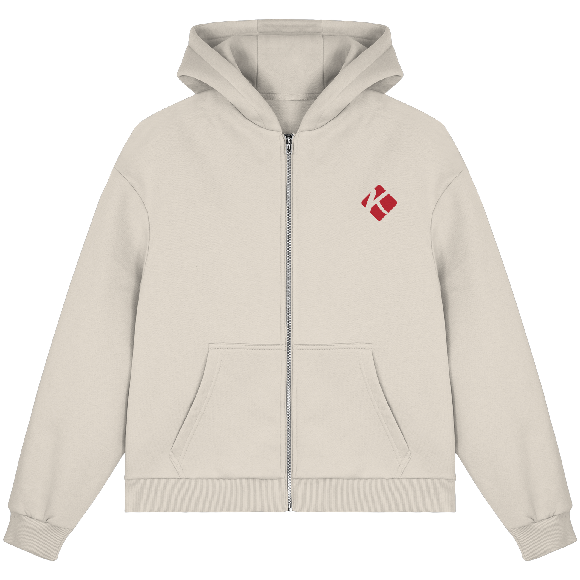 Kalli Red X-Mas Fluffy Zipper - Fluffy Boxcut Zipper