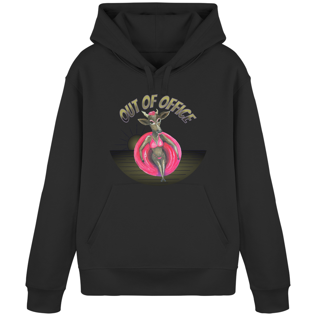 Organic Basic Hoodie "Kalli Sister 2" Out of Office (Frontprint) - Organic Basic Hoodie