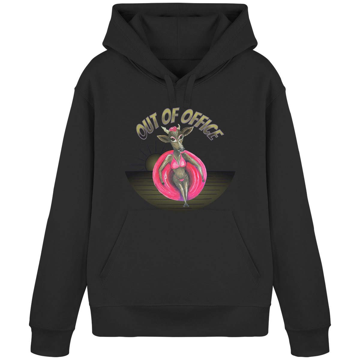 Organic Basic Hoodie "Kalli Sister 2" Out of Office (Frontprint) - Organic Basic Hoodie
