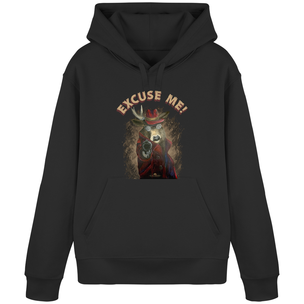 Organic Hoodie Kalli Brother two "Excuse Me" Frontprint - Organic Basic Hoodie