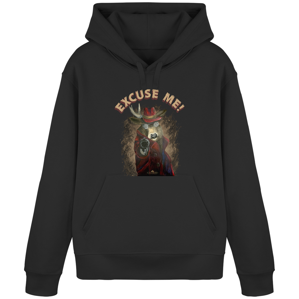 Organic Hoodie Kalli Brother two "Excuse Me" Frontprint - Organic Basic Hoodie