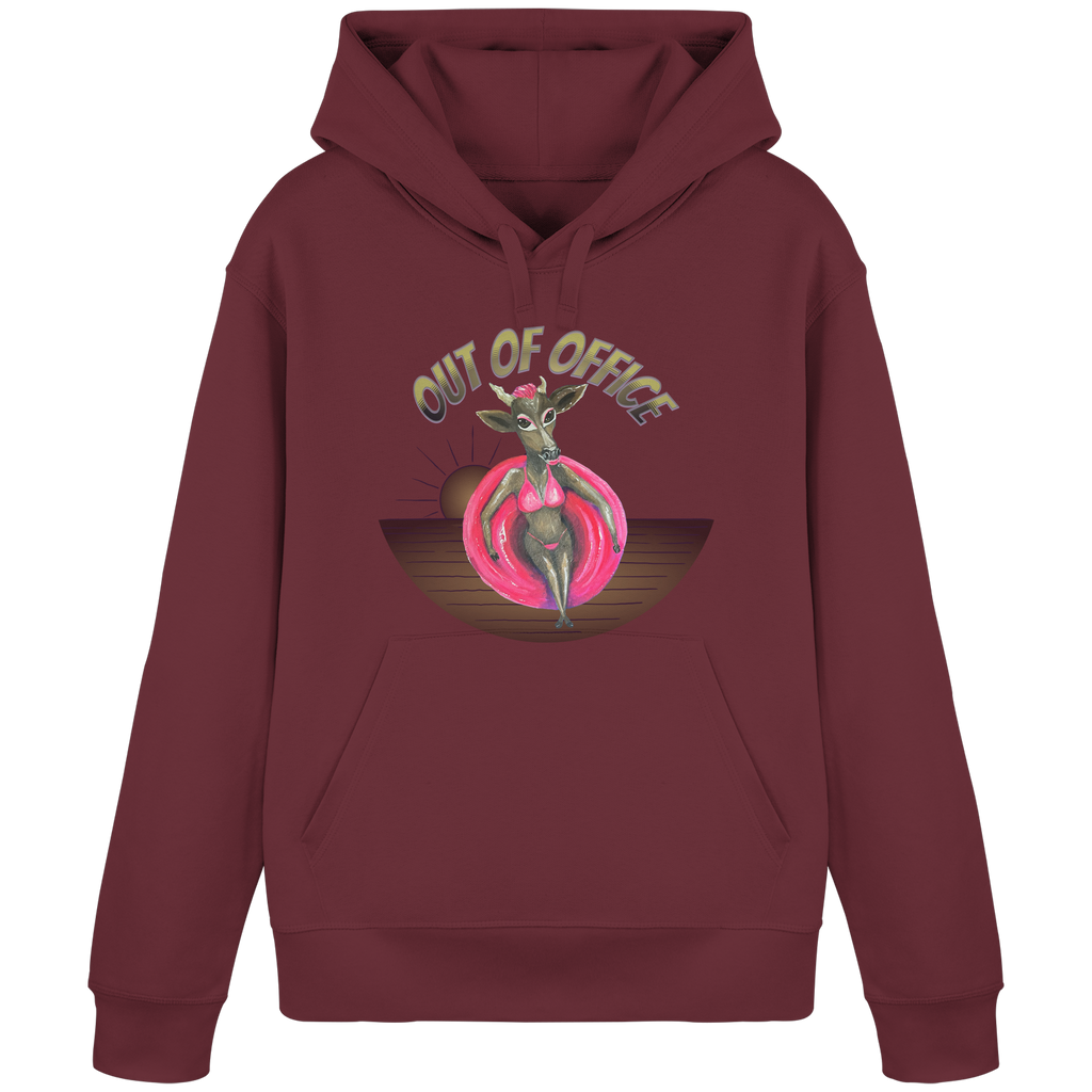 Organic Basic Hoodie "Kalli Sister 2" Out of Office (Frontprint) - Organic Basic Hoodie