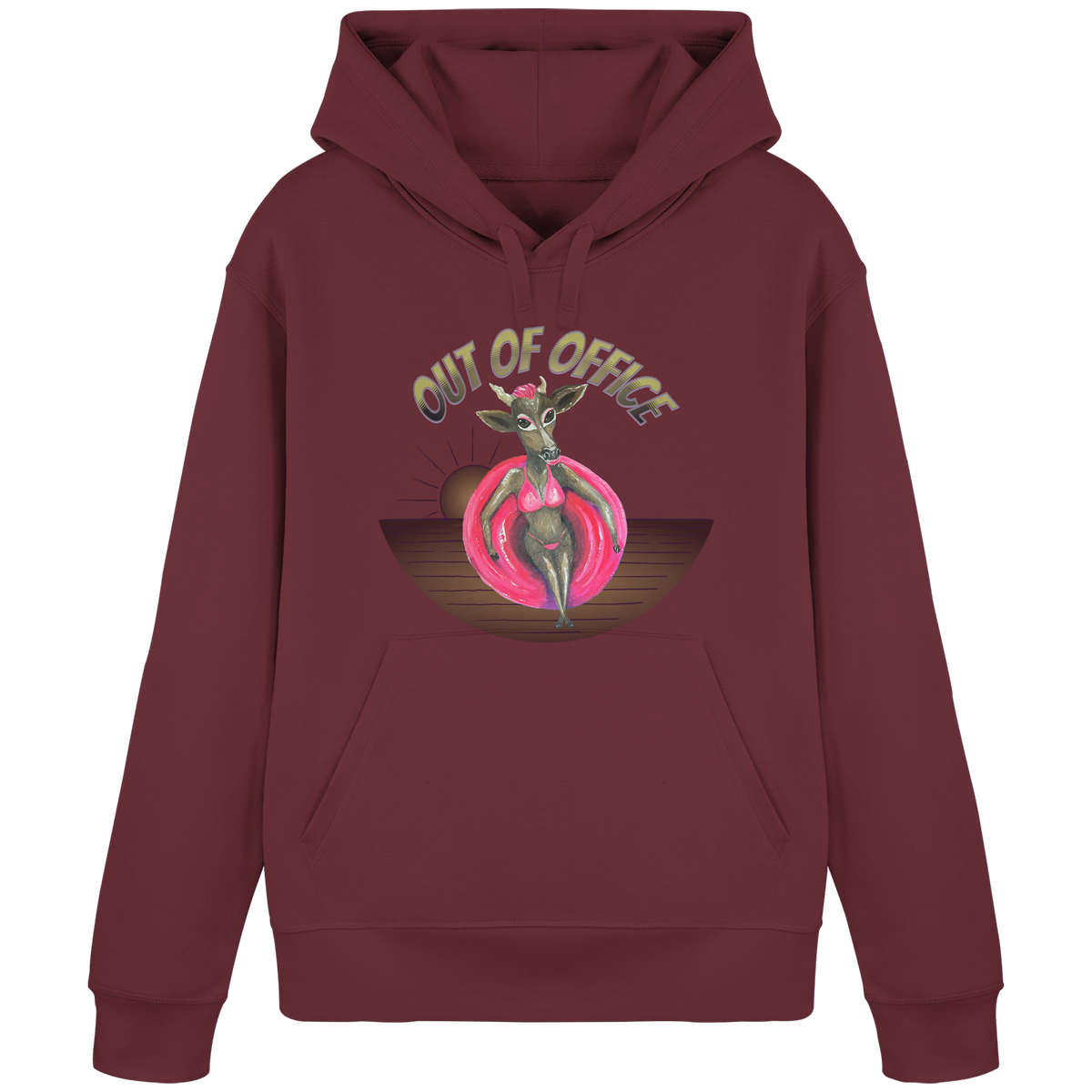 Organic Basic Hoodie "Kalli Sister 2" Out of Office (Frontprint) - Organic Basic Hoodie