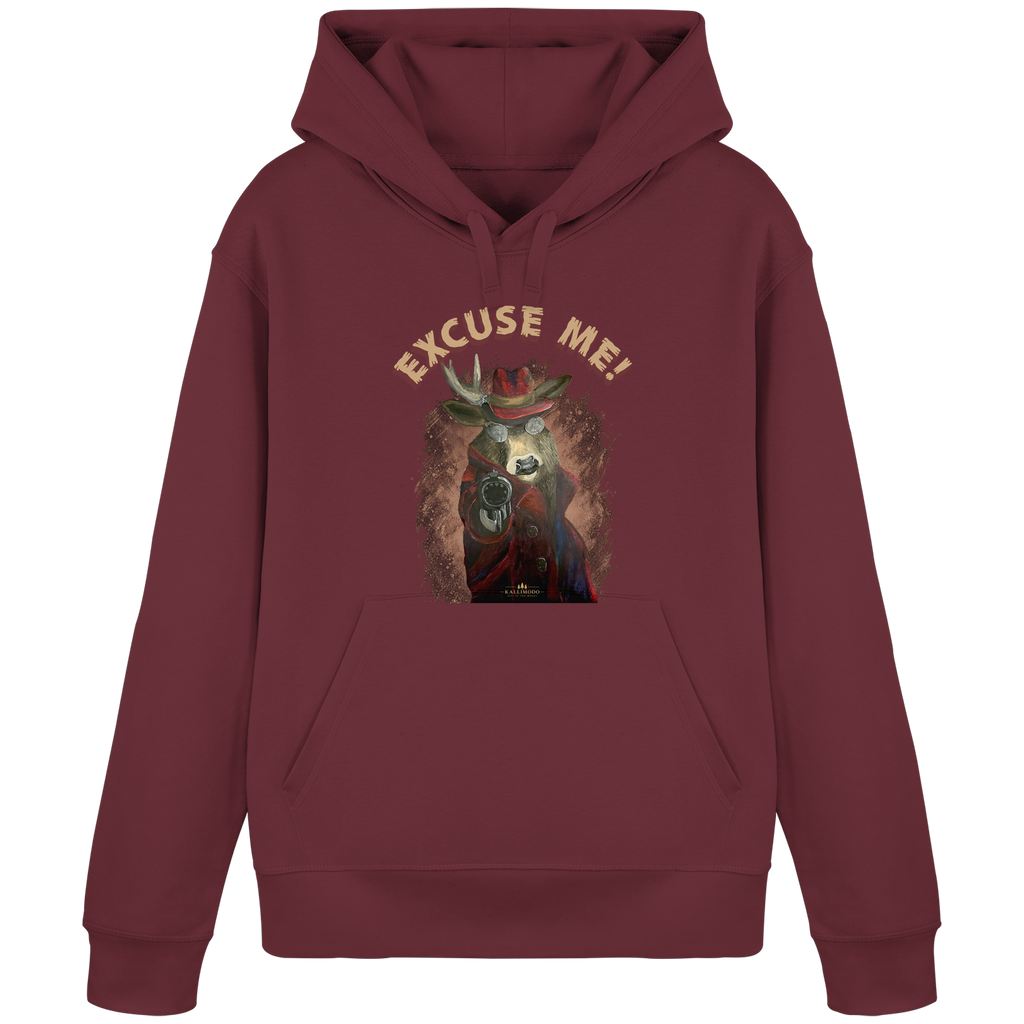 Organic Hoodie Kalli Brother two "Excuse Me" Frontprint - Organic Basic Hoodie