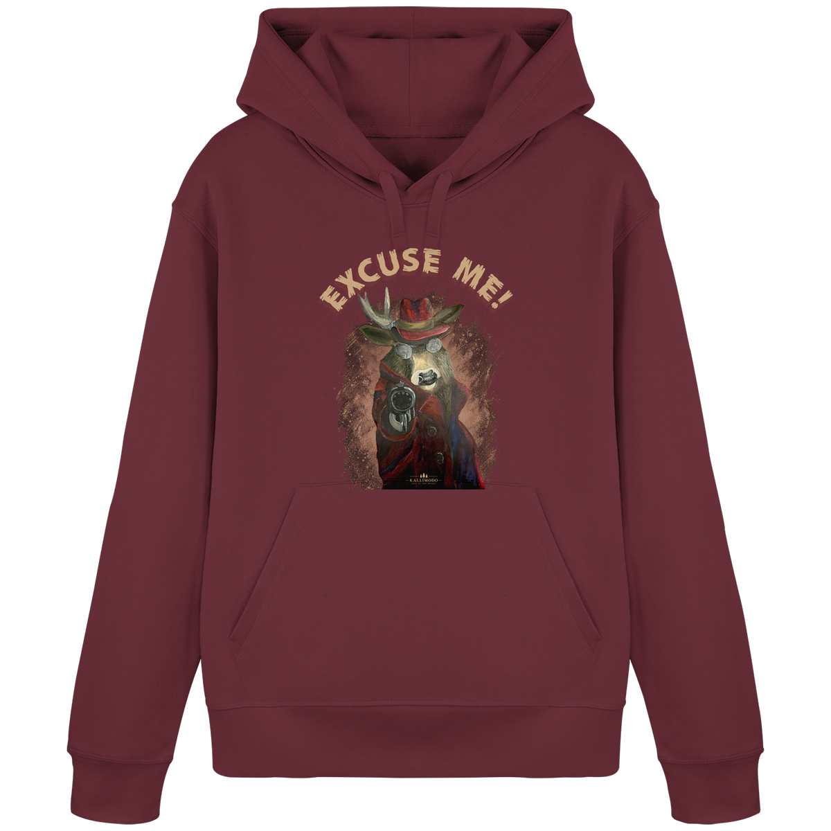 Organic Hoodie Kalli Brother two "Excuse Me" Frontprint - Organic Basic Hoodie
