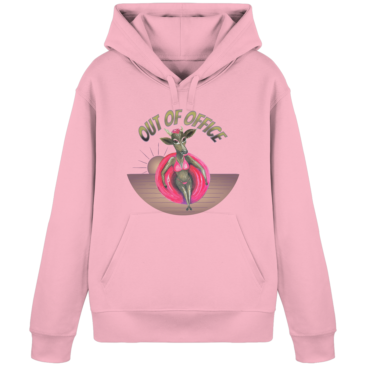 Organic Basic Hoodie "Kalli Sister 2" Out of Office (Frontprint) - Organic Basic Hoodie