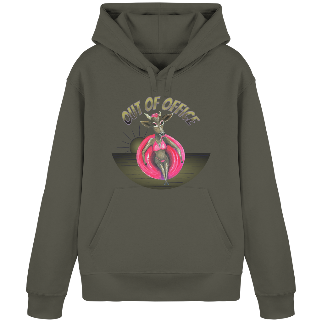 Organic Basic Hoodie "Kalli Sister 2" Out of Office (Frontprint) - Organic Basic Hoodie