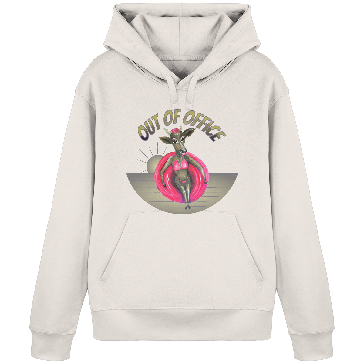Organic Basic Hoodie "Kalli Sister 2" Out of Office (Frontprint) - Organic Basic Hoodie