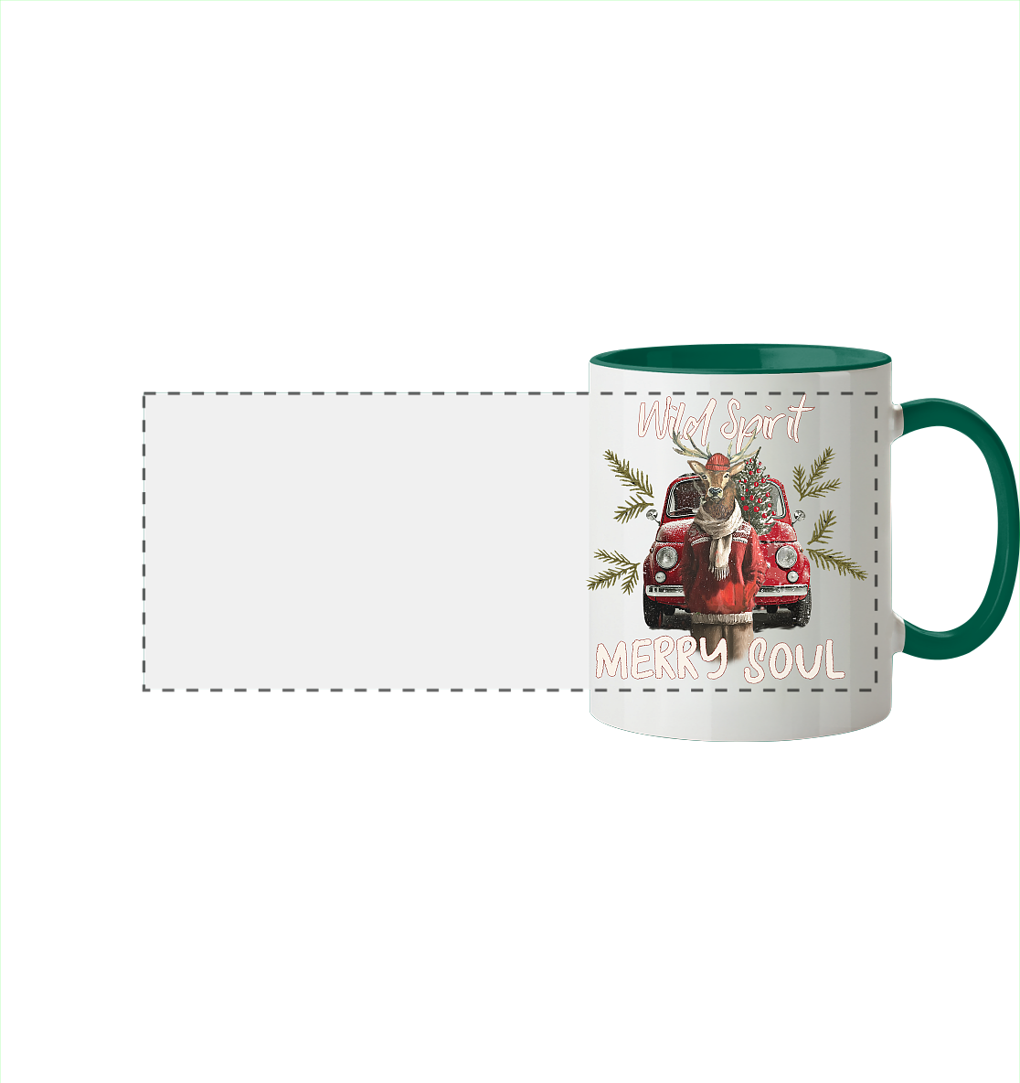 Kalli Red X-Mas Mug - Panorama Mug Two-tone