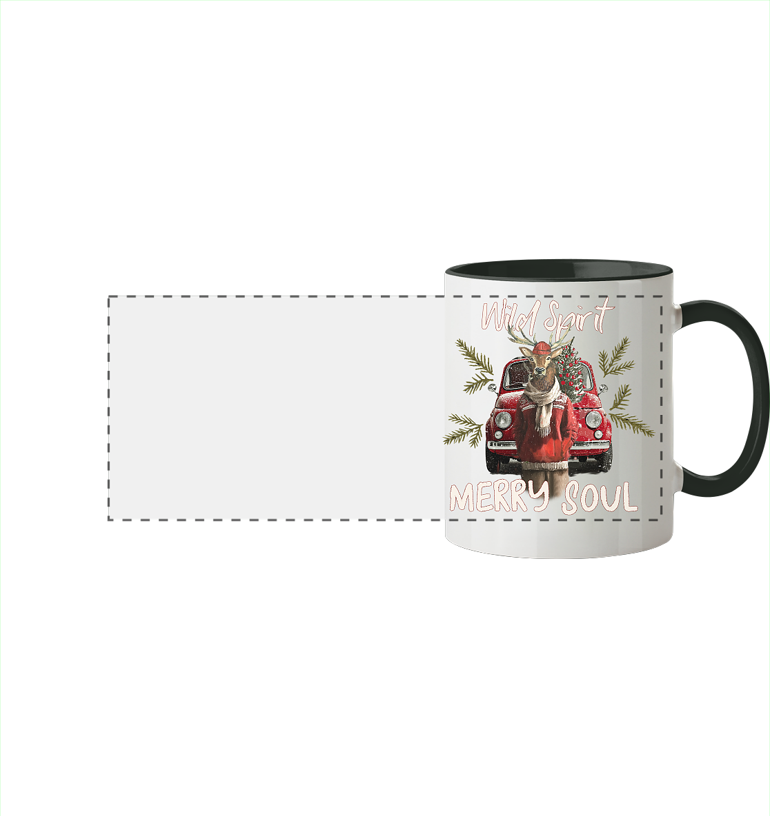 Kalli Red X-Mas Mug - Panorama Mug Two-tone