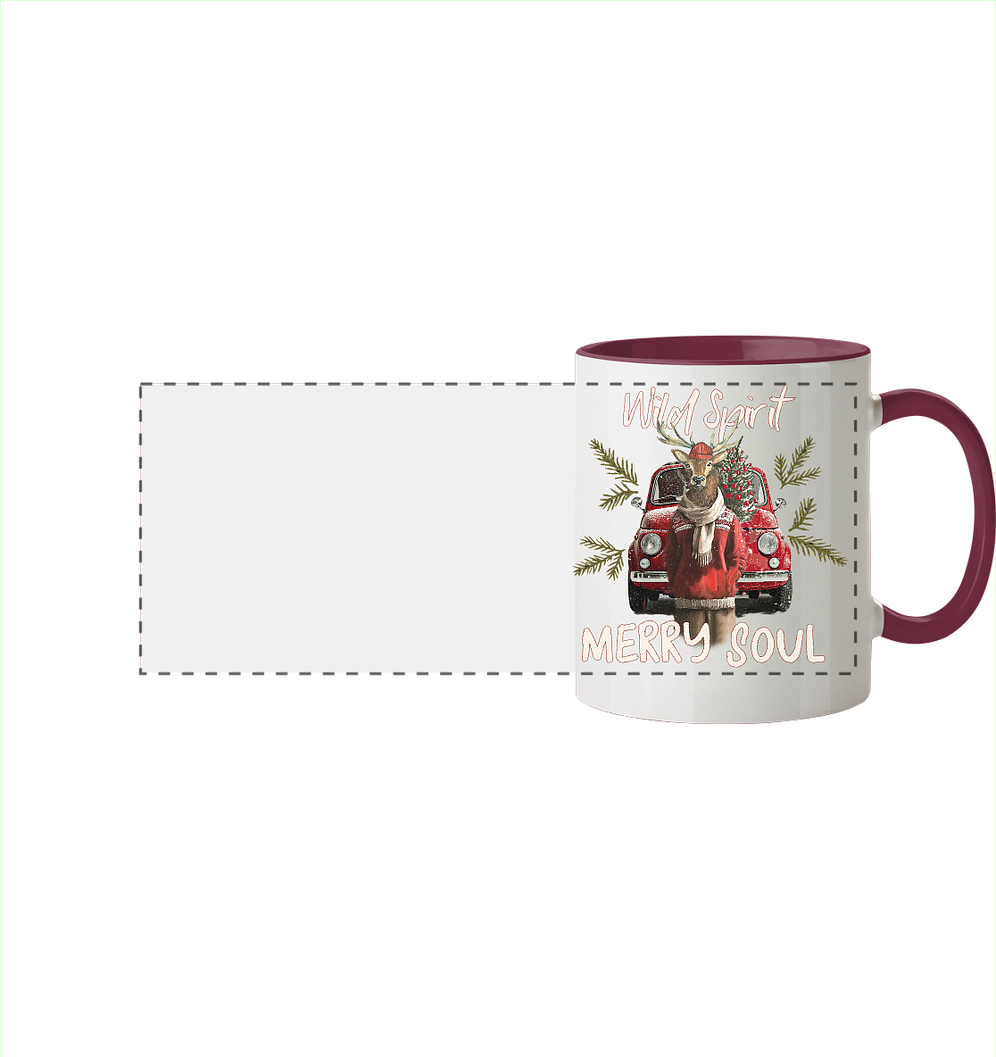 Kalli Red X-Mas Mug - Panorama Mug Two-tone