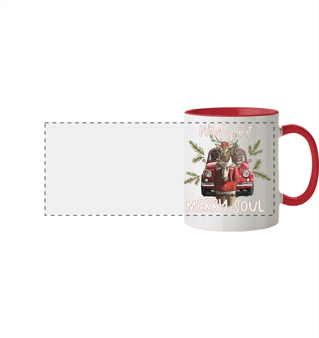 Kalli Red X-Mas Mug - Panorama Mug Two-tone