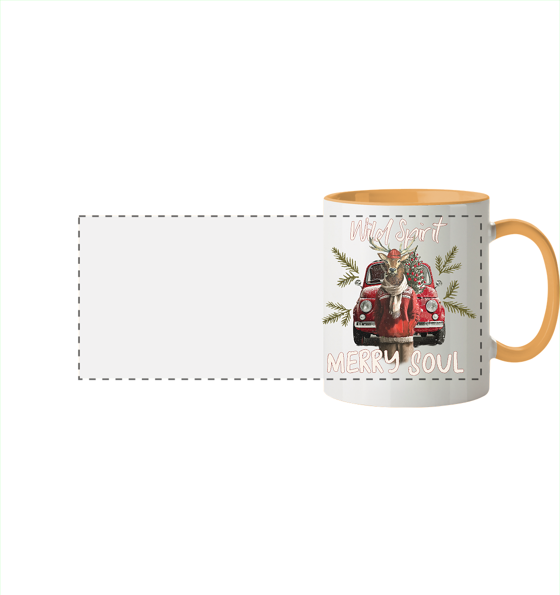 Kalli Red X-Mas Mug - Panorama Mug Two-tone