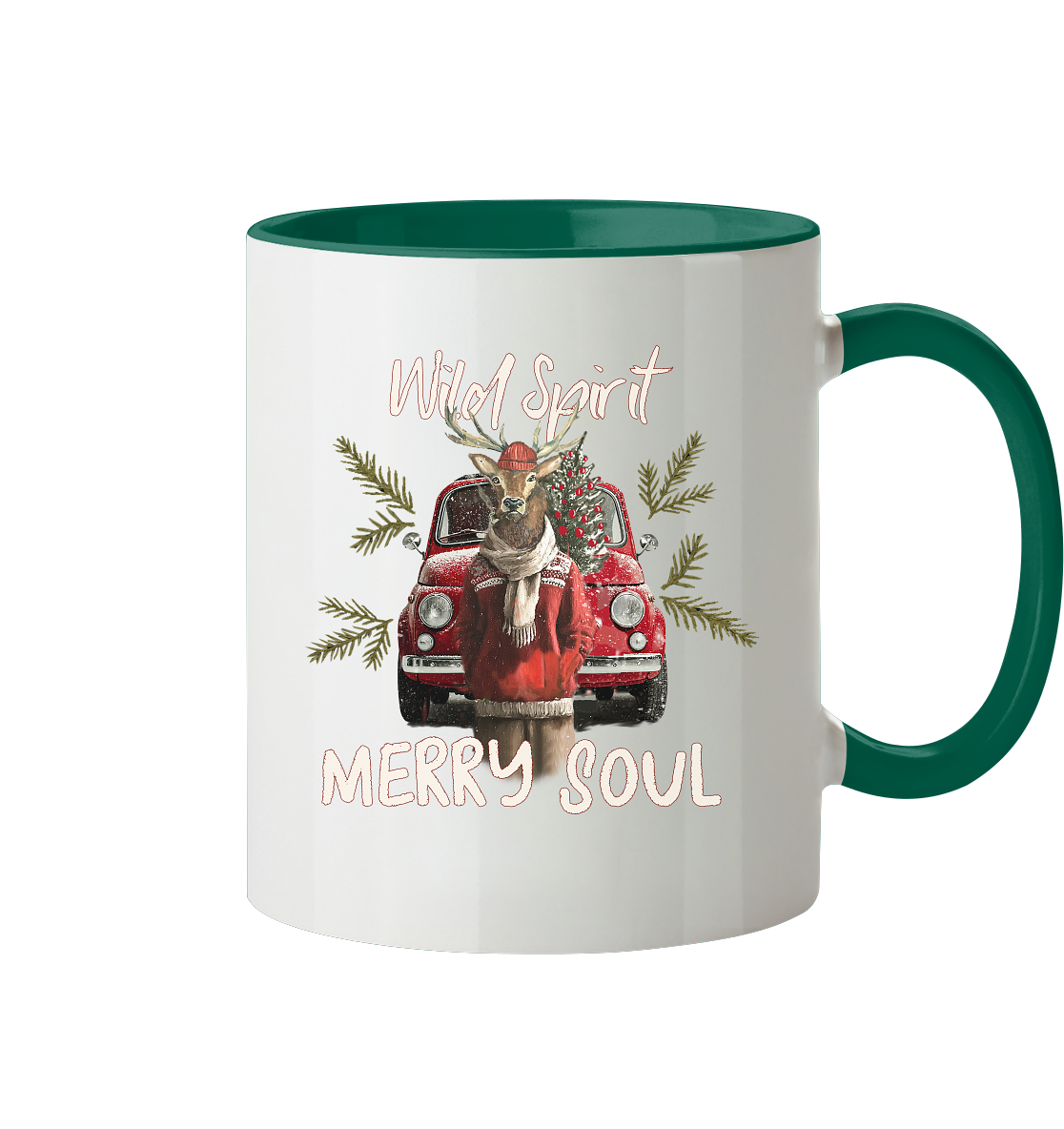 Kalli Red X-Mas Becher - Tasse zweifarbig