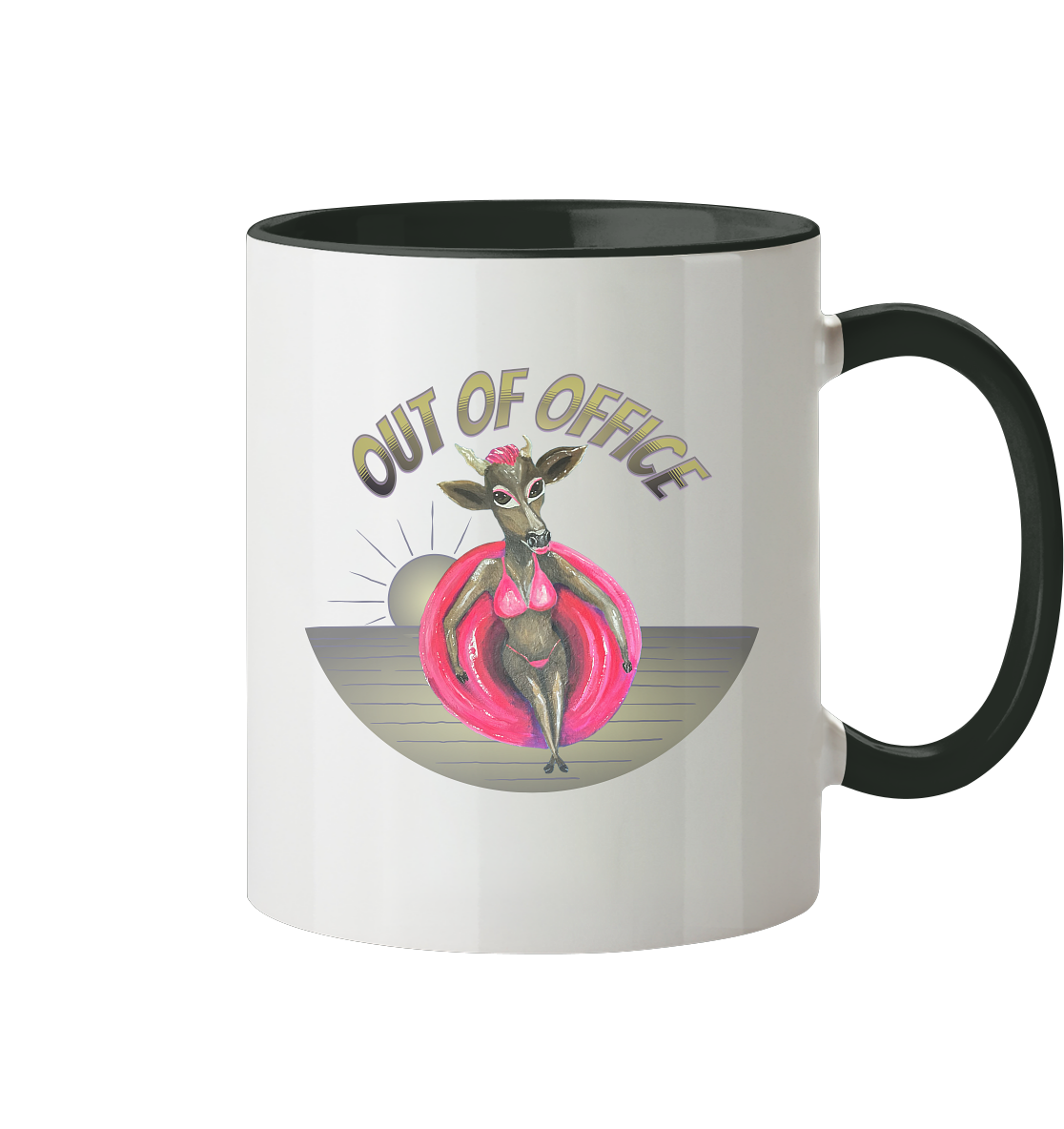 Keramikbecher "Kalli Sister 2" Out of Office - Tasse zweifarbig