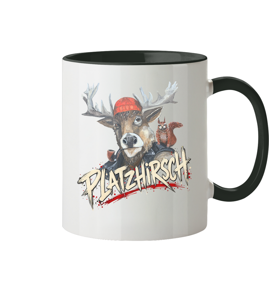 Keramikbecher Kalli "Platzhirsch" - Tasse zweifarbig