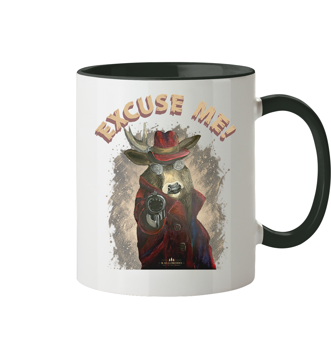 Keramikbecher Kalli Brother Two "Excuse Me" - Tasse zweifarbig