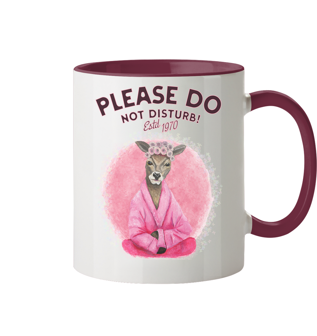 Keramikbecher Becher zweifarbig "Please Do Not Disturb"