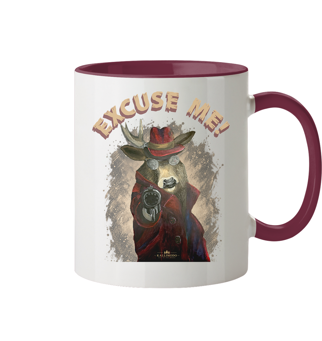 Keramikbecher Kalli Brother Two "Excuse Me" - Tasse zweifarbig