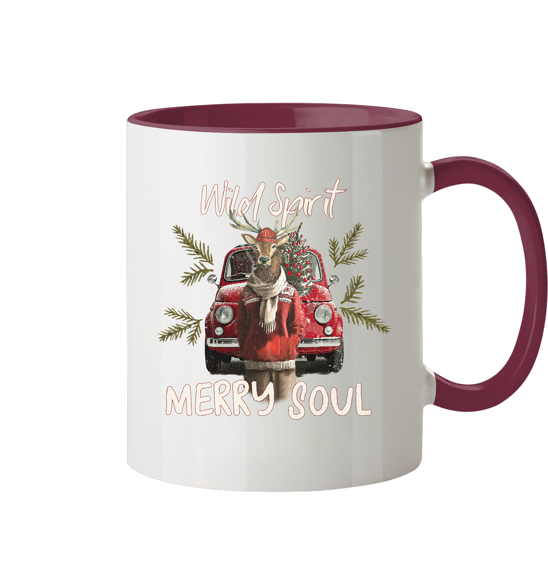 Kalli Red X-Mas Becher - Tasse zweifarbig