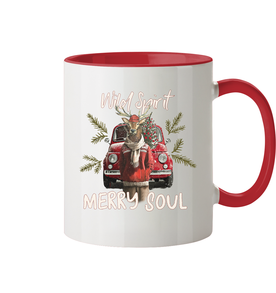 Kalli Red X-Mas Becher - Tasse zweifarbig